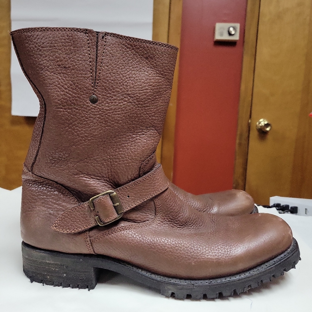 Independent Boot Company Mens Brown Leather Boots Size 12